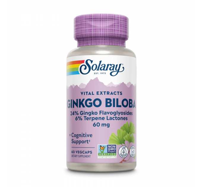 Ginkgo Biloba Leaf Extract 60mg - 60 vcaps