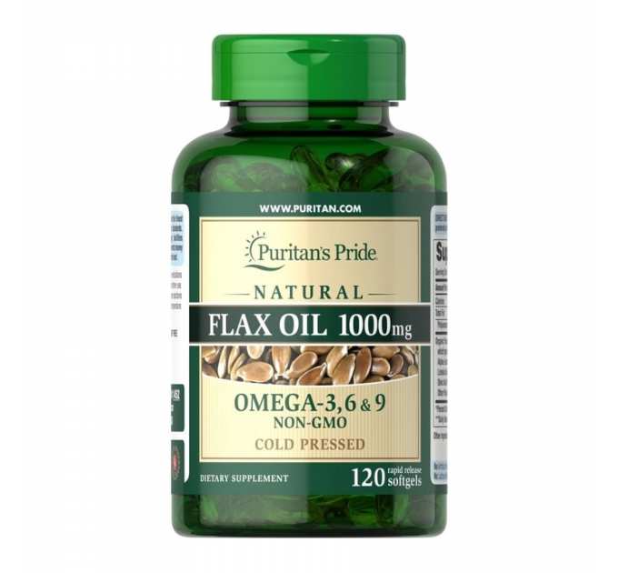 Natural Flax Oil 1200mg - 120 softgels