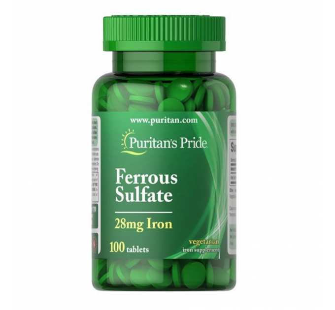 Iron Ferrous Sulfate 28 mg - 100 Tablets