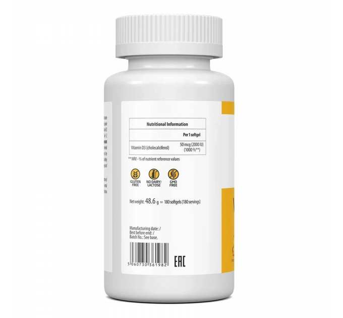 Vitamin D3 600 IU - 120 softgels