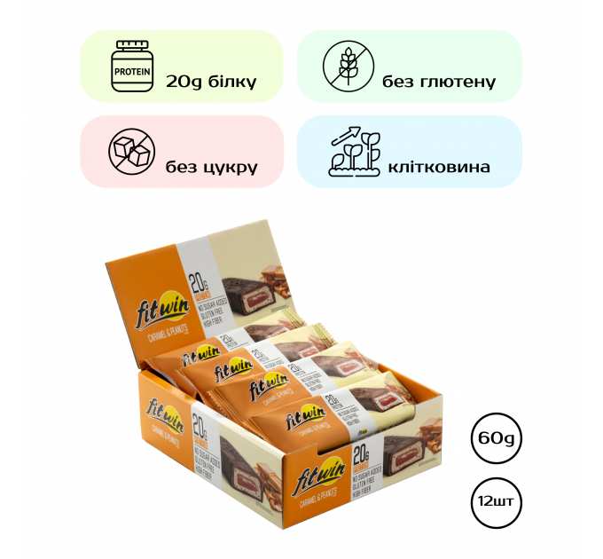 FitWin - 12х60g Caramel Peanuts