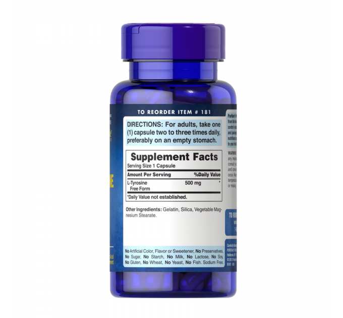 L-Tyrosine 500 mg - 100 caps