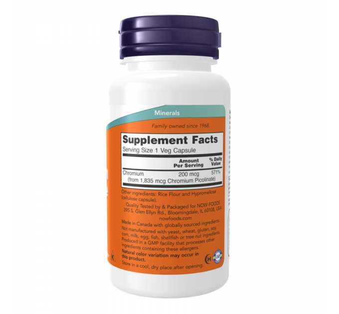 Chromium Picolinate 200 mcg - 250 caps