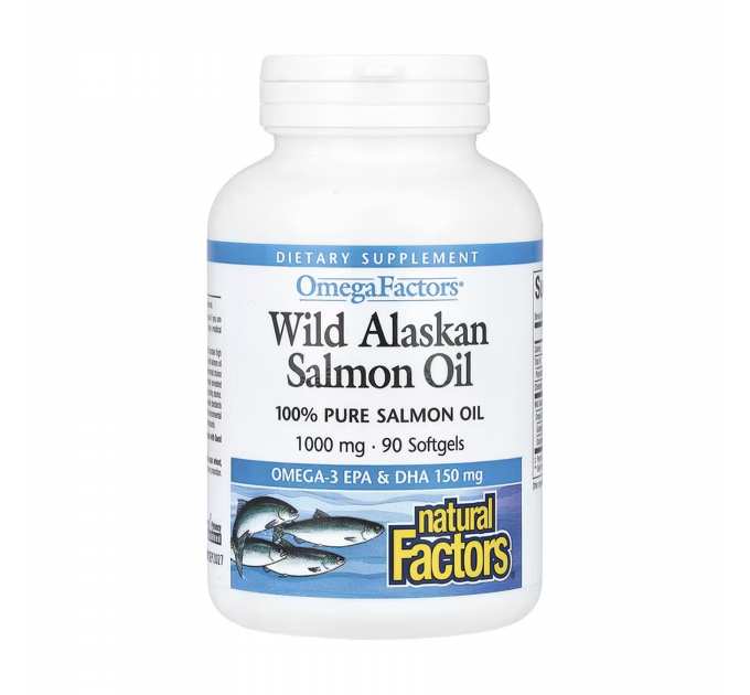 Wild Alaskan Salmon Oil 1000mg - 90 softgels
