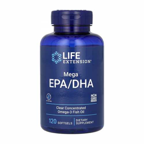 Mega EPA/DHA Omega-3 Fish Oil - 120 softgels (До 09.26)