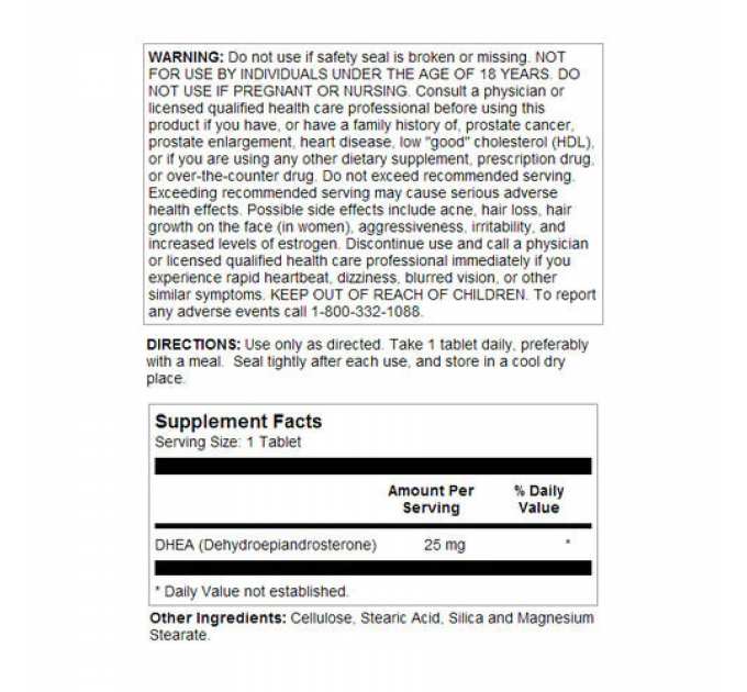 Dhea 25mg - 60 tabs