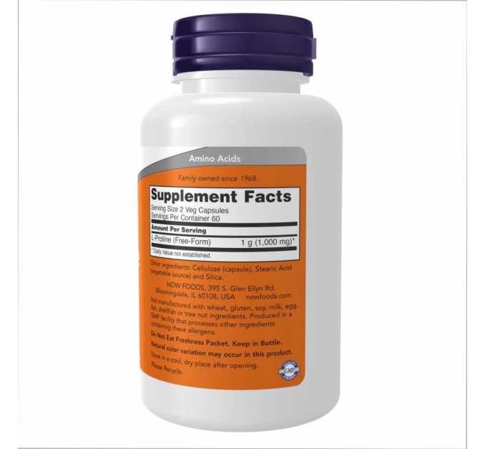 L-Proline 500mg - 120 vcaps