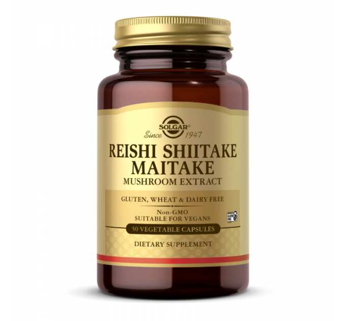 Reishi Shiitake Maitake Mushroom Extract - 50 vcaps