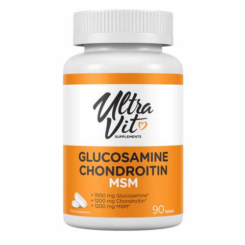 Ultravit Glucosamine Chondroitin MSM - 90 tabs (Пошкоджена банка)