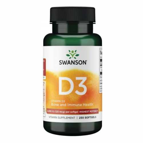 Vitamin D3 Highest Potency 5,000 IU (125 mcg) - 250 sgels (Пошкоджена етикетка)