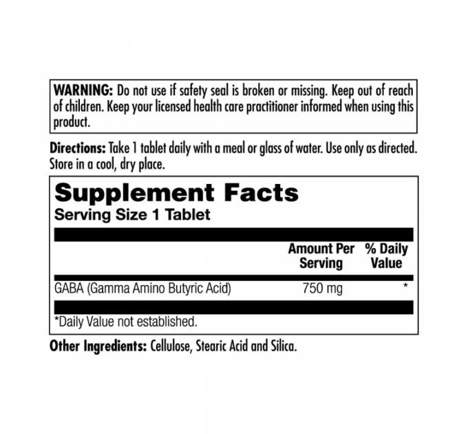 Gaba 750mg - 90 tabs