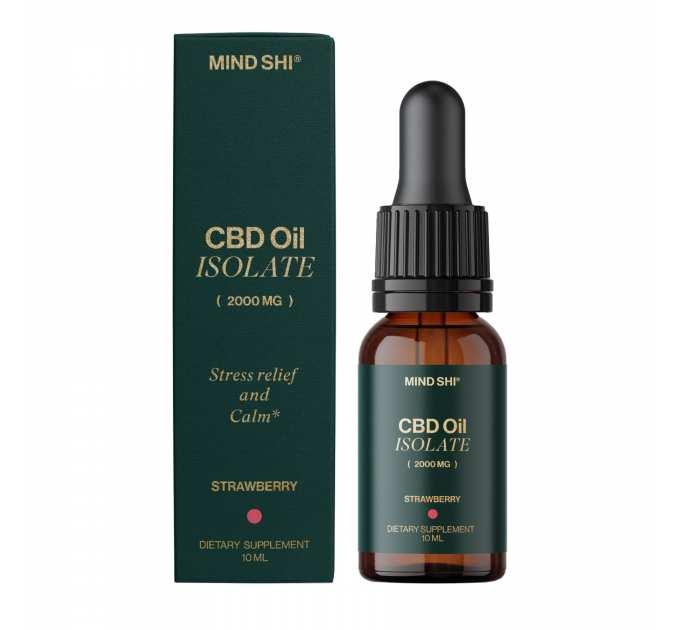 CBD Oil Isolate 2000 mg Strawberry - 10 ml
