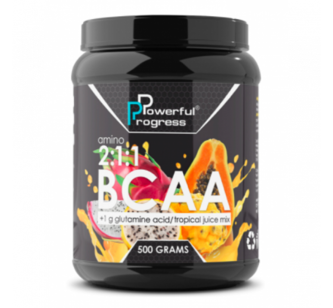 BCAA 2:1:1 + Glutamine - 500g Tropical mix