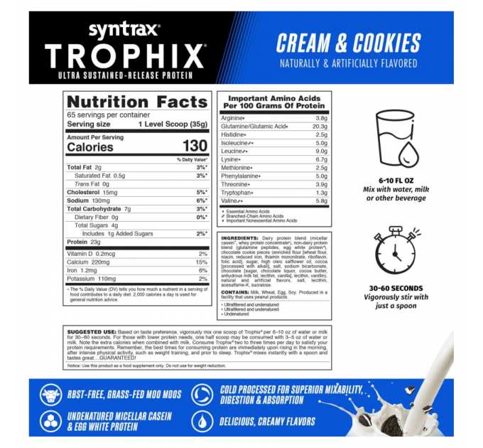 Trophix - 2270g Creamy Cookies