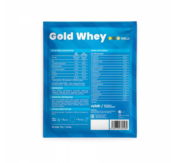 Sample Gold Whey - 30g Vanila