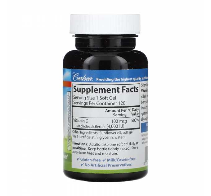 Vitamin D 4000 IU - 120 softgels