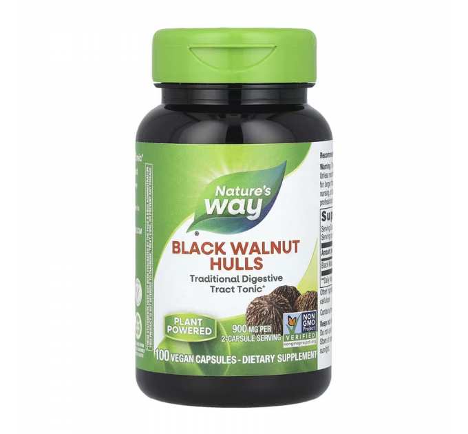 Black Walnut Hulls - 100 vcaps