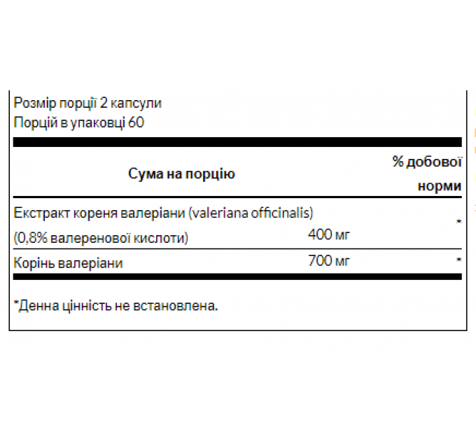 Valerian Root Extract 200mg - 120 caps