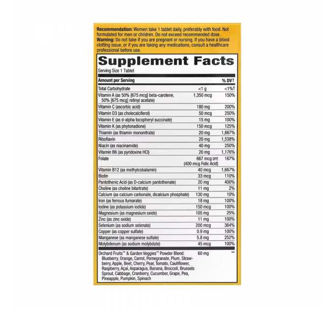 Once Daily Women's Ultra - 60 tabs
