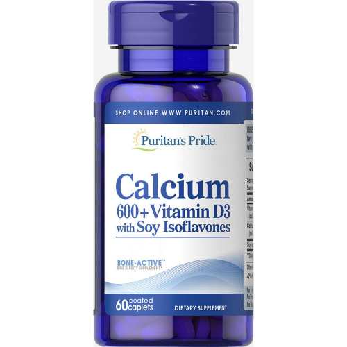 Calcium Carbonate 600 mg + Vitamin D 125 IU - 60 Caplets