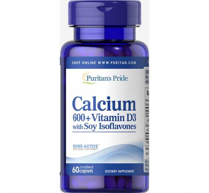 Calcium Carbonate 600 mg + Vitamin D 125 IU - 60 Caplets