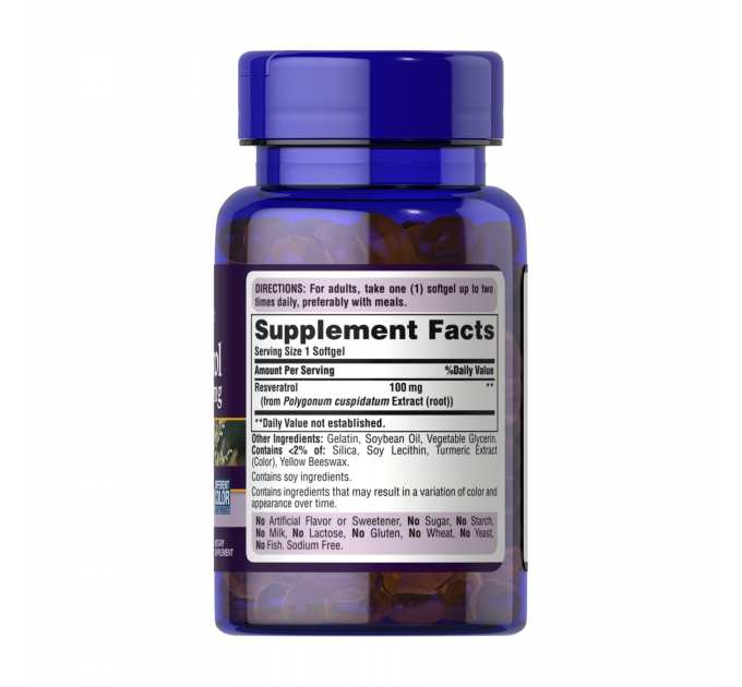 Resveratrol 100 mg - 60 softgels