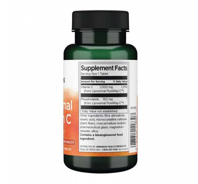 Liposomal Vitamin C - High Bioavailability 1000 mg - 60 tabs