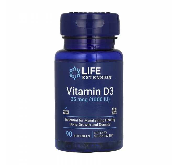Vitamin D3 25 mcg (1000 IU) - 90 softgels