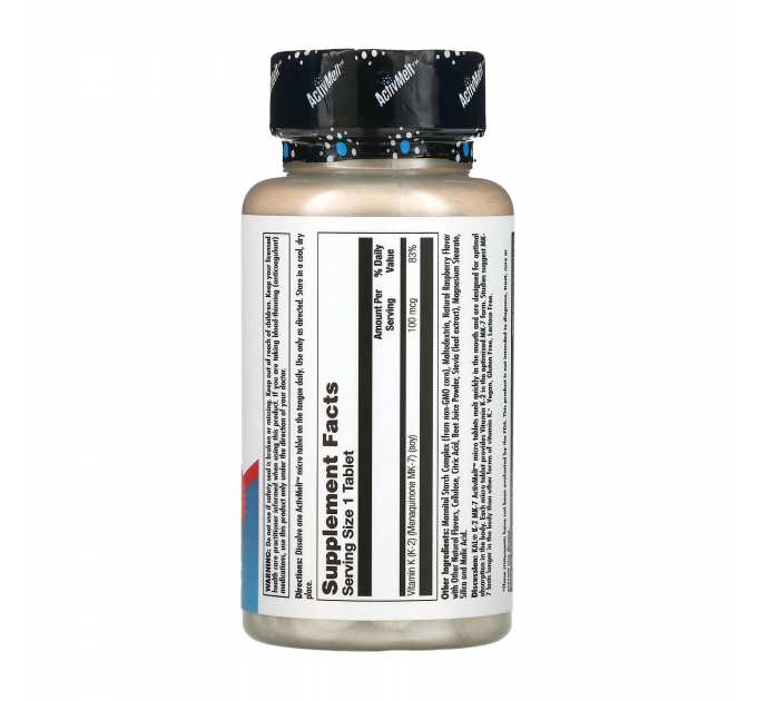K-2 MK-7 ActivMelt 100 mcg - 60 tabs