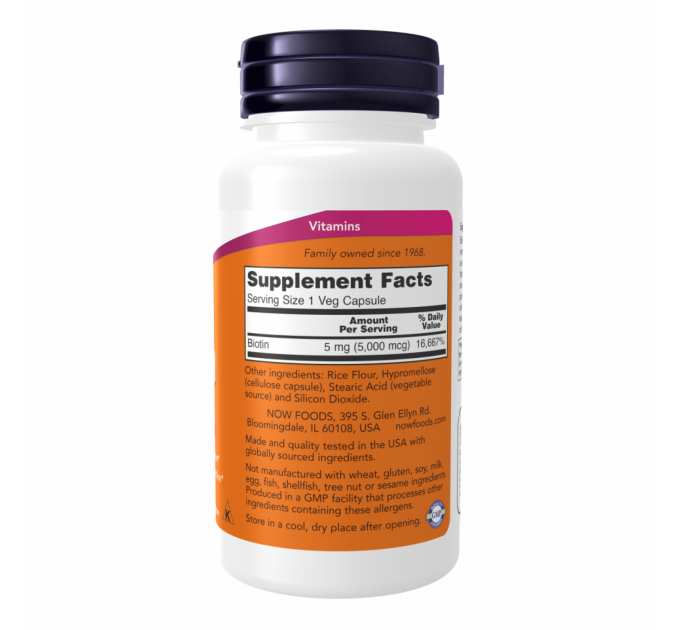 BIOTIN 5000mcg - 120 vcaps