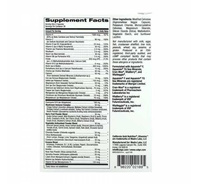 Ultamins Wooman Multivitamin - 60 vcaps