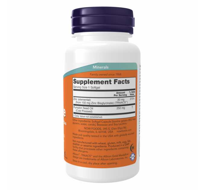 Zinc Glycinate 30mg - 120 sgels