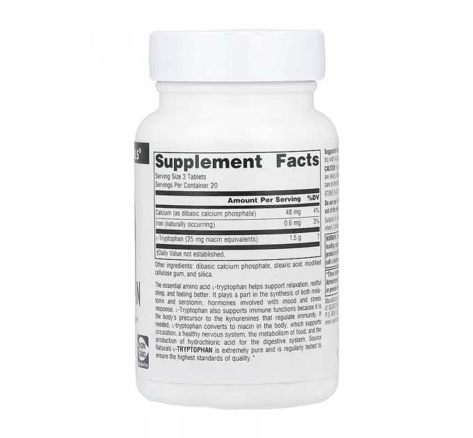 L-Tryptophan 500mg - 60 tabs