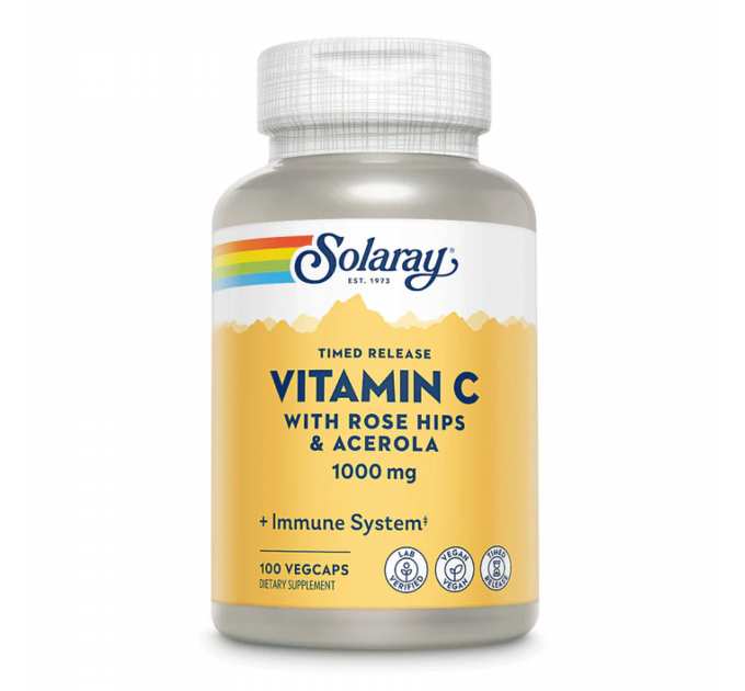 Vitamin C with Rose Hips & Acerola 1000mg - 100 vcaps
