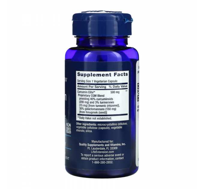 Curcumin Elite™ Turmeric Extract	- 30 vcaps