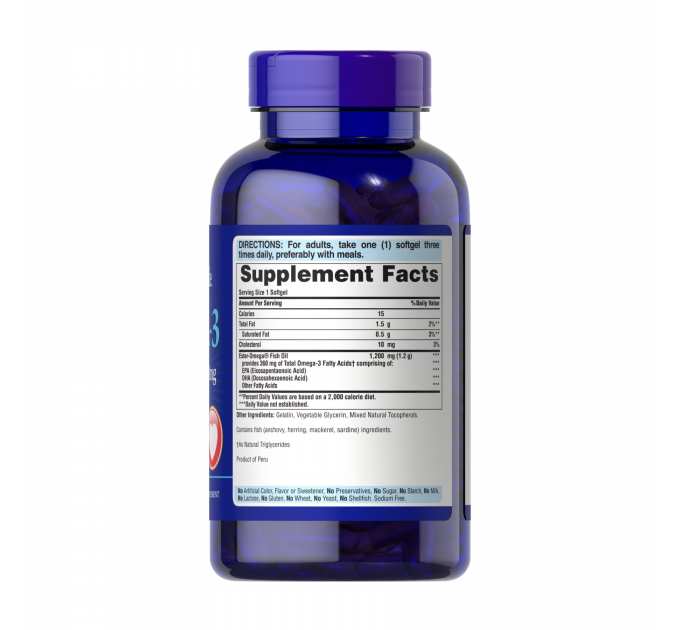 Omega-3 Fish Oil 1200 mg (360 mg Active Omega-3) - 200 softgels