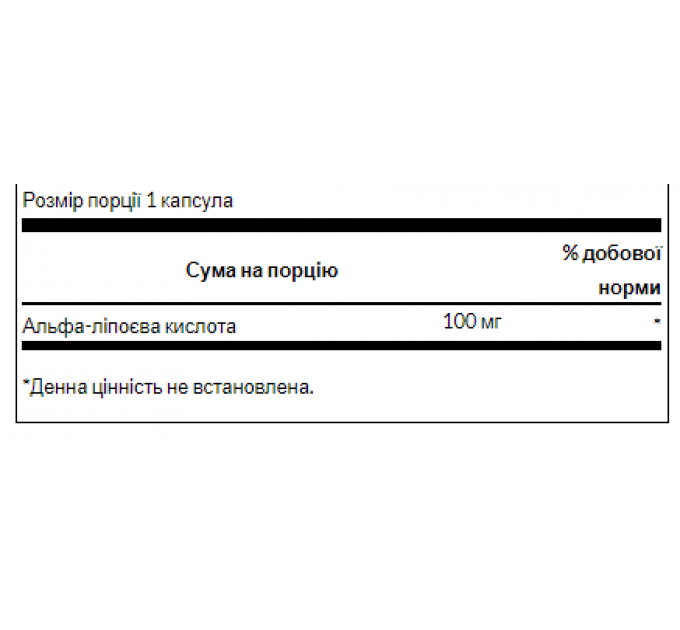Alpha Lipoic Acid 100 mg - 120caps