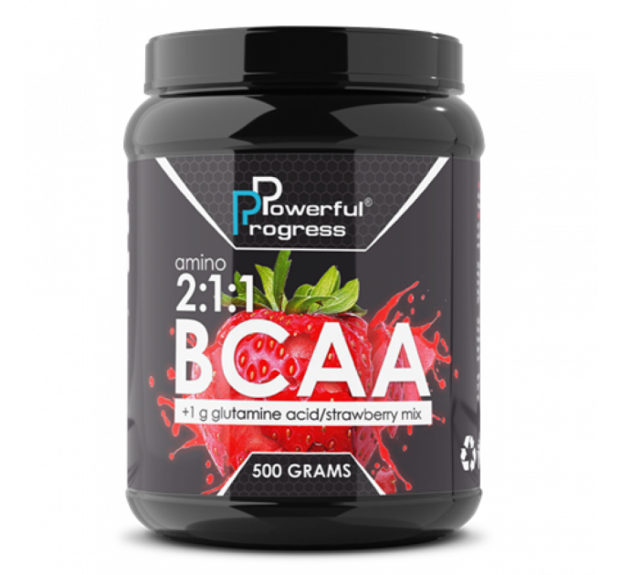 BCAA 2:1:1 + Glutamine - 500g Strawberry