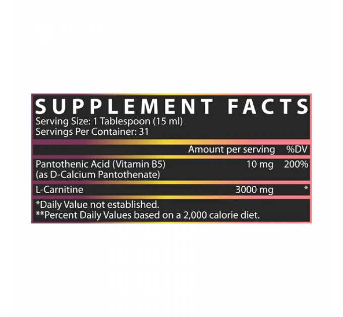 Liquid L-Carnitine 3000 - 465 ml Passionfruit Guava