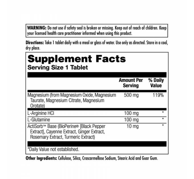 Magnesium One Daily 500mg - 60 tabs