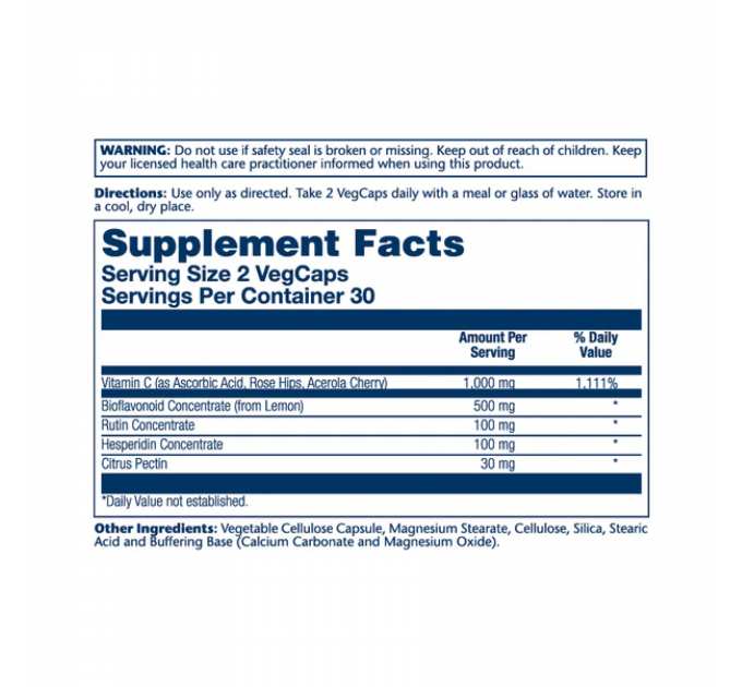 Super Bio Vitamin C 1000mg - 100 vcaps