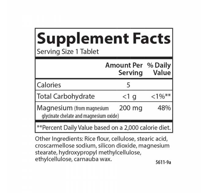 Chelated Magnesium Glycinate - 180 tabs