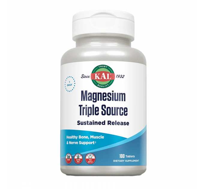 Magnesium Sustained Release Triple Source 500mg - 100 tabs