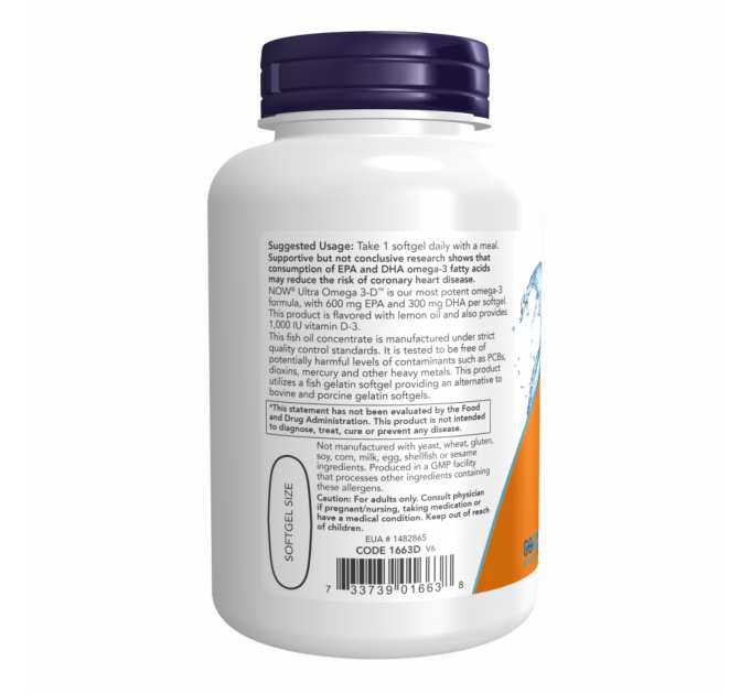 Ultra Omega 3-D Softgels - 90 softgels