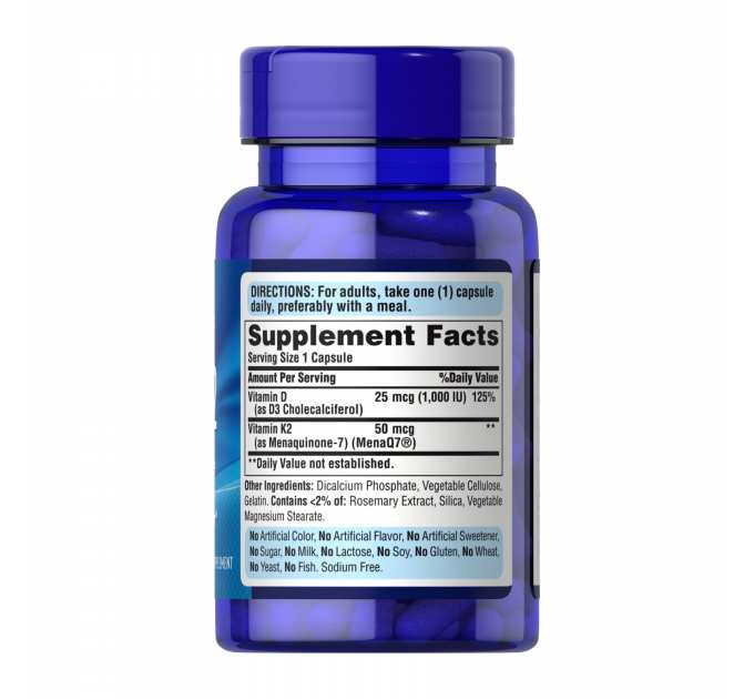Vitamin D3 & K2 - 60 caps