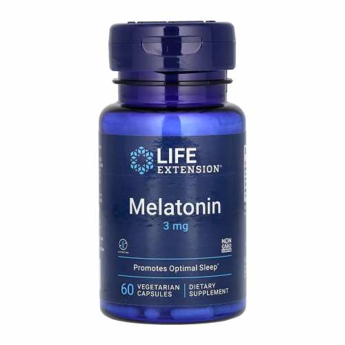 Melatonin 3 mg - 60 vcaps (Пошкоджена етикетка, затерта дата)