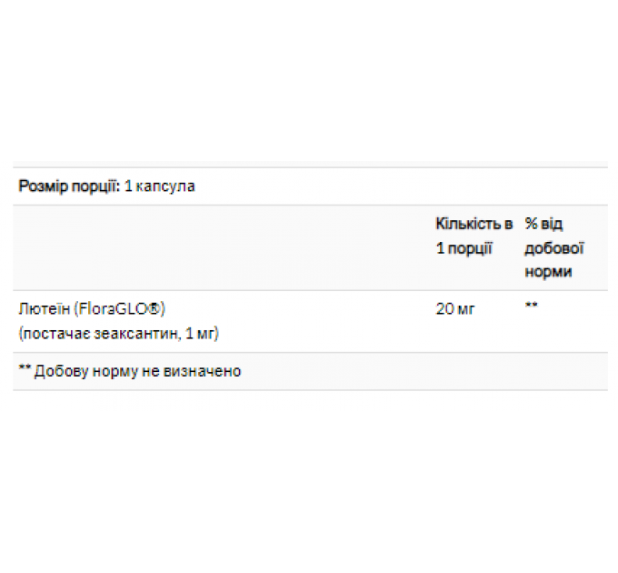 Lutein 20 mg - 60 softgels