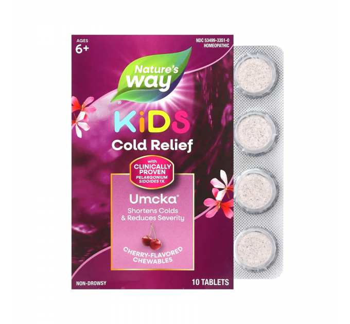Umcka Coldcare Cherry Kids -10 chew tabs