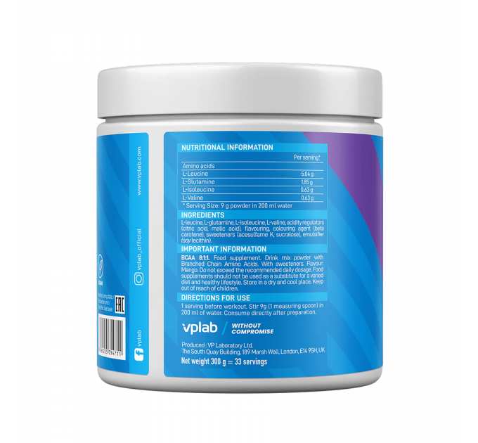 BCAA 8:1:1 - 300g Mango