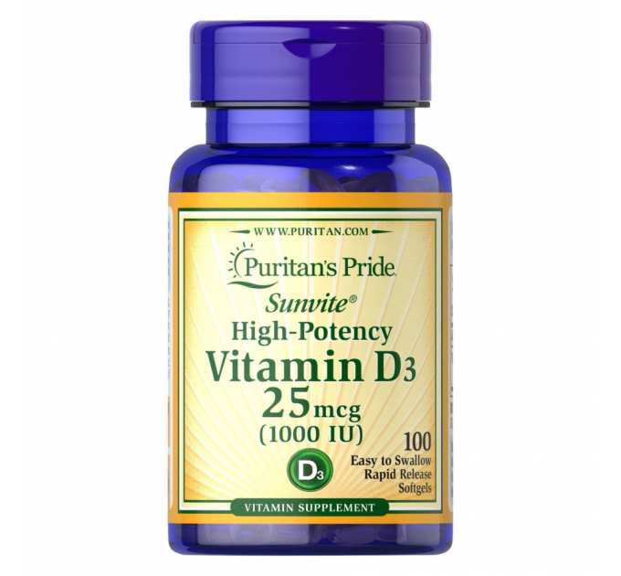 Vitamin D3 25mcg 1000IU - 100softgels